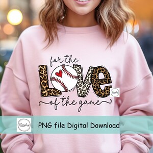 Baseball png, Love Baseball sublimation Digital Download, For the love of the game Baseball png, leopard Baseball png, sublimation design