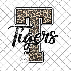 Tigers png, School Spirit Design PNG, School Mascot, Leopard Mascot digital download, sublimation design download, Tigers shirt design