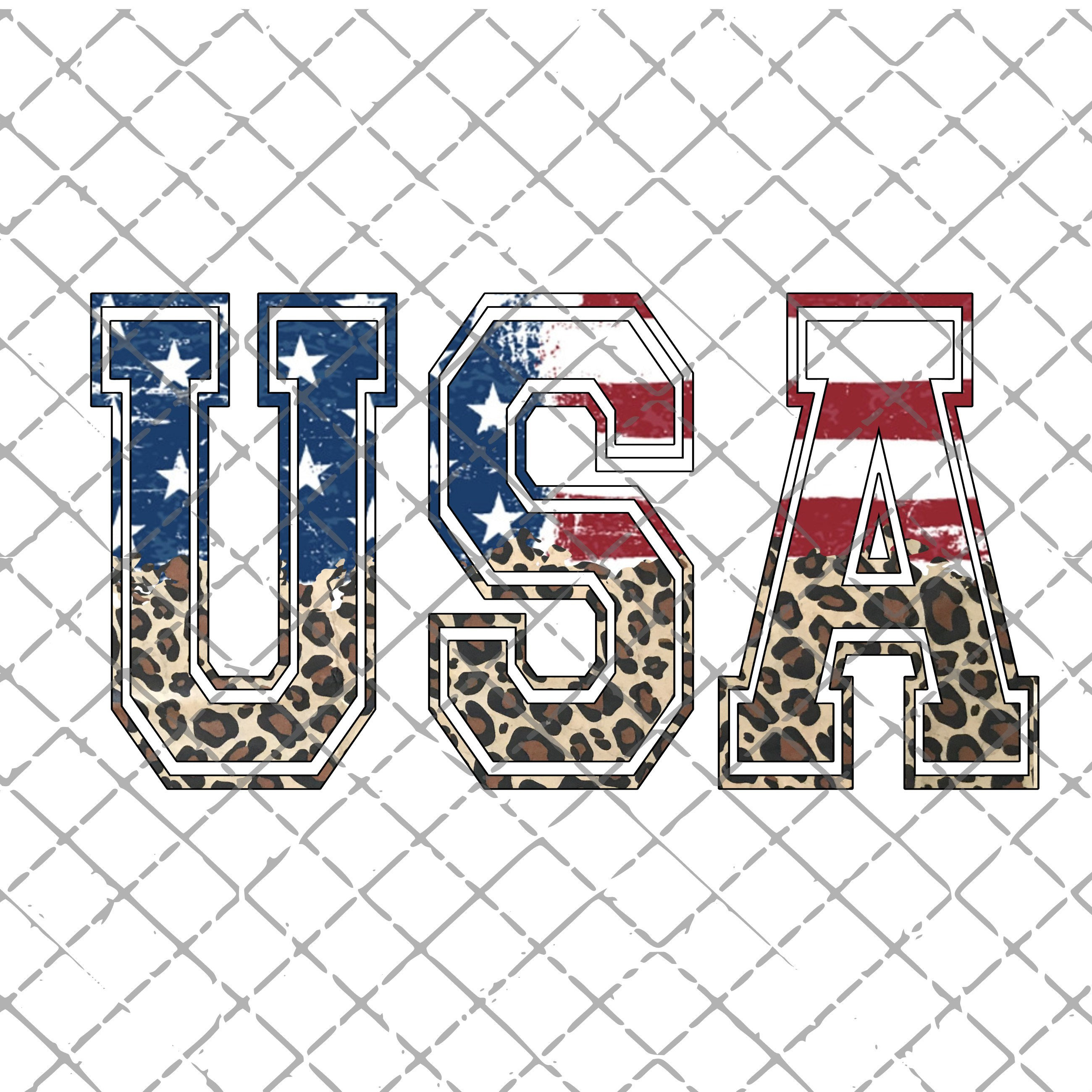 USA leopard flag png - USA clipart - Sublimation Design - 4th of July…