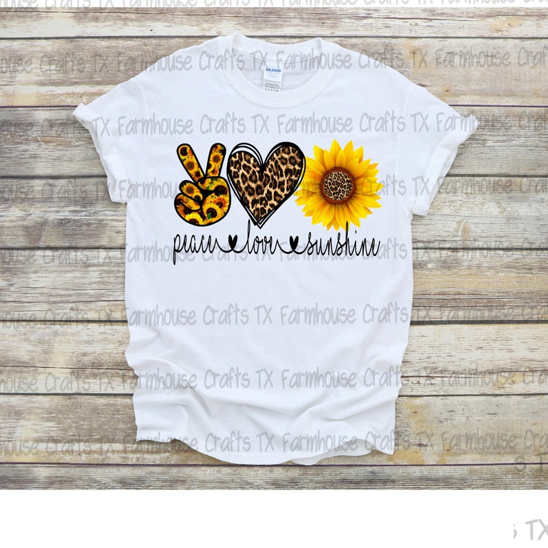 Download Peace love Sunshine sublimation design Sunflower leopard ...