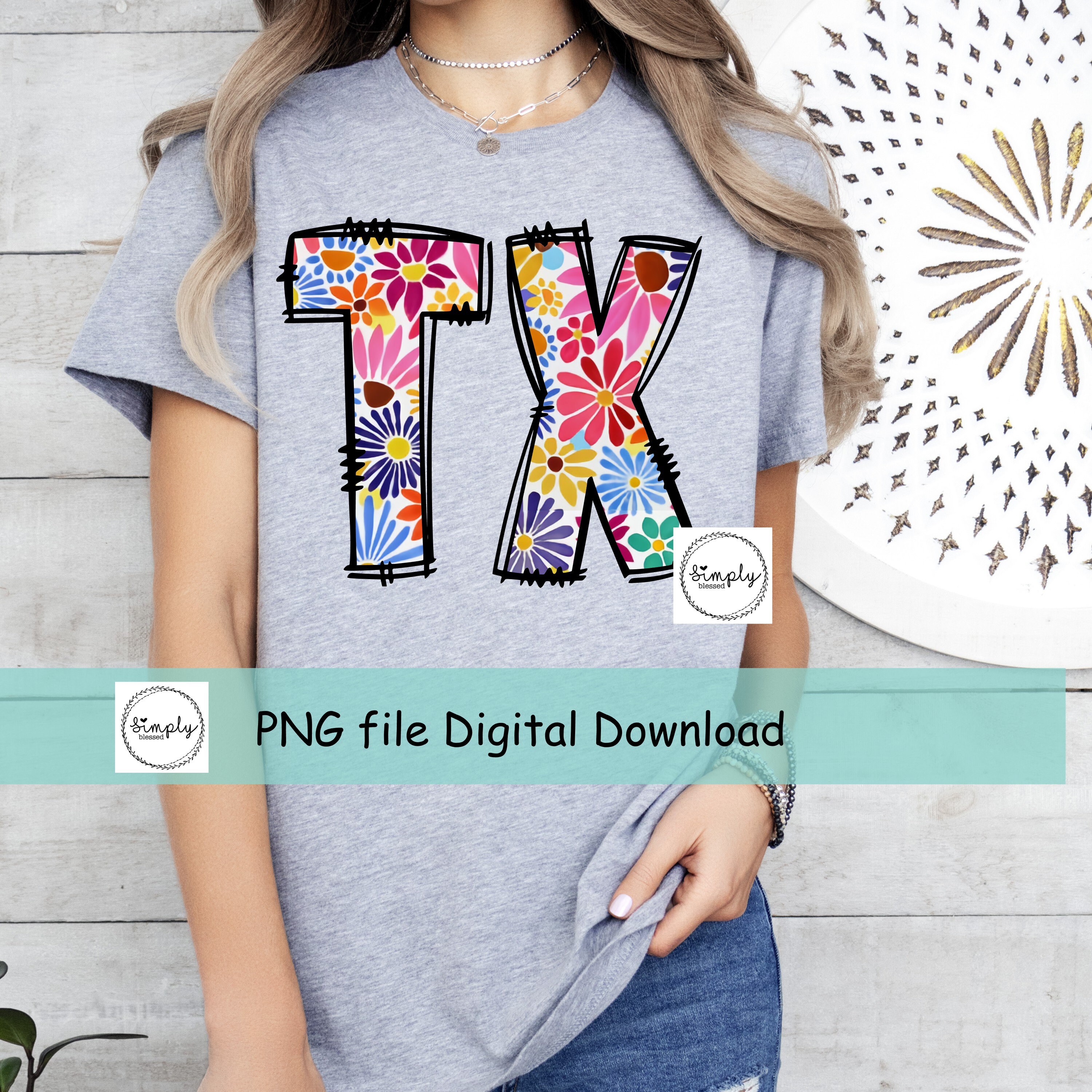Texas Spring Graphics Texas PNG, Texas Floral Shirt Design, Trendy Spring Texas DTF File ...