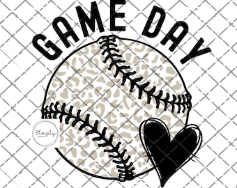 Game Day leopard baseball PNG, Baseball png, Leopard Baseball sublimation Design, Game Day png, baseball shirt design download, Game Day Mom