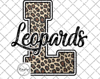 Leopards png, School Spirit Design PNG, School Mascot, Leopard Mascot digital download, sublimation design download, Leopards shirt design