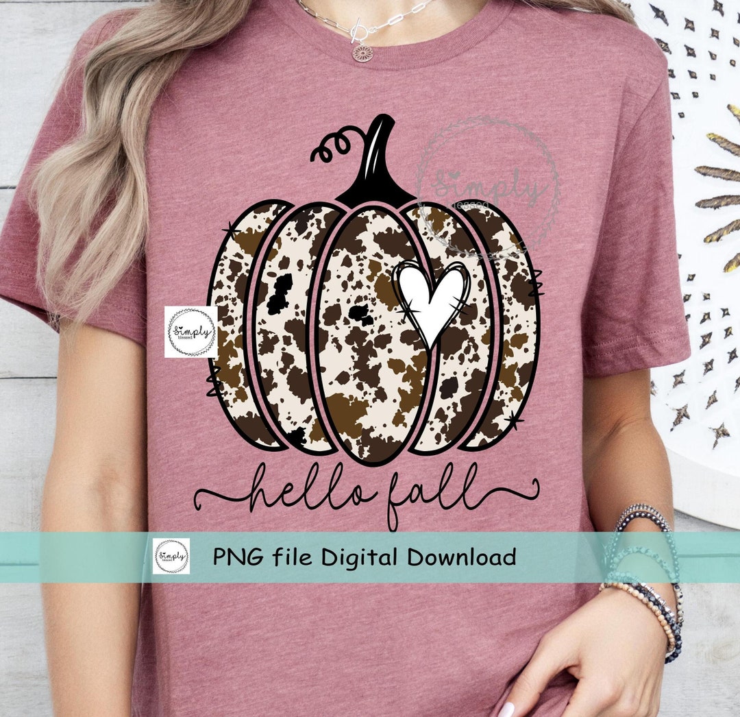 Pumpkin Png, Hello Fall Pumpkin Sublimation Design Download, Fall PNG ...