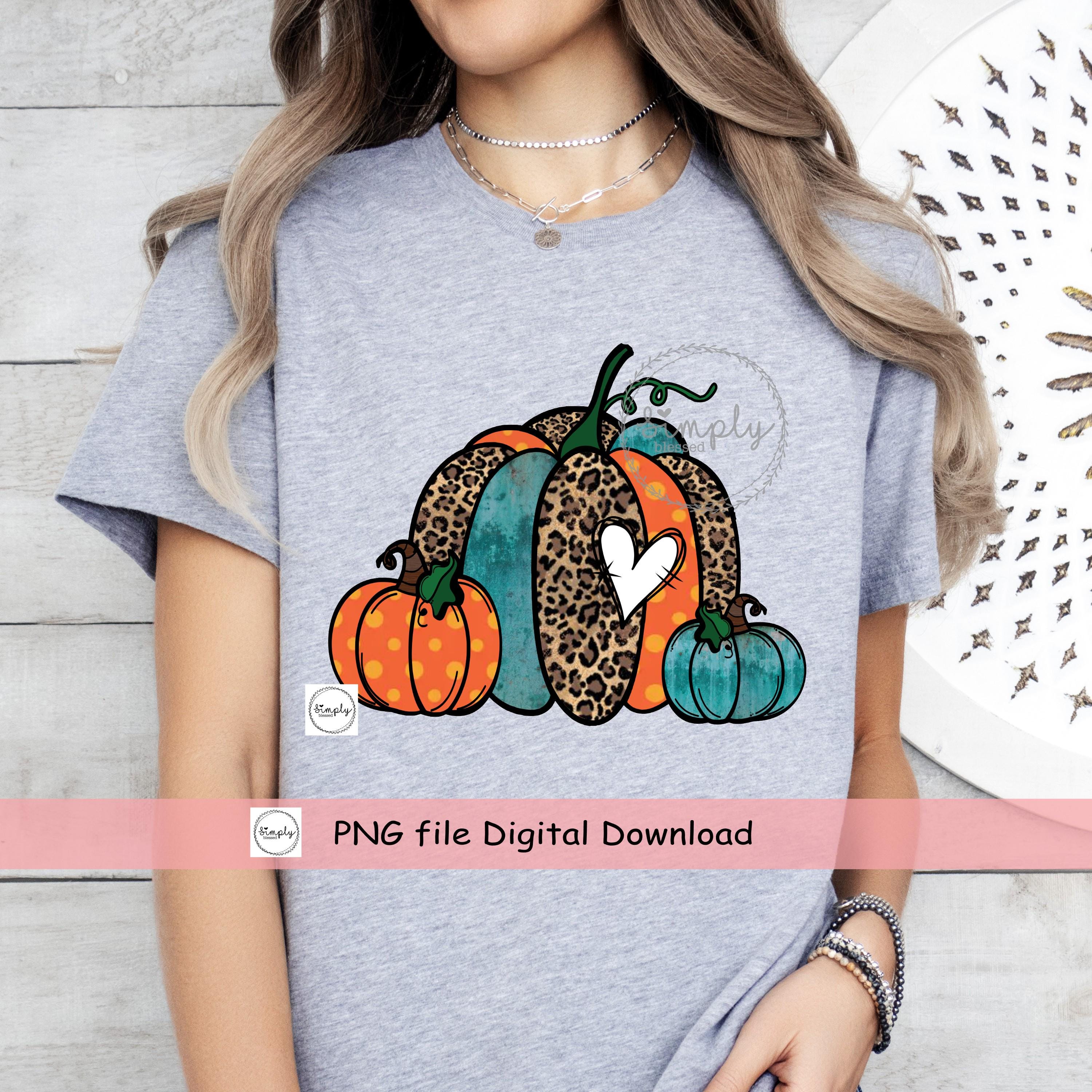 Leopard Pumpkin PNG - Fall Clipart - Pumpkin Sublimation Design - Fall ...