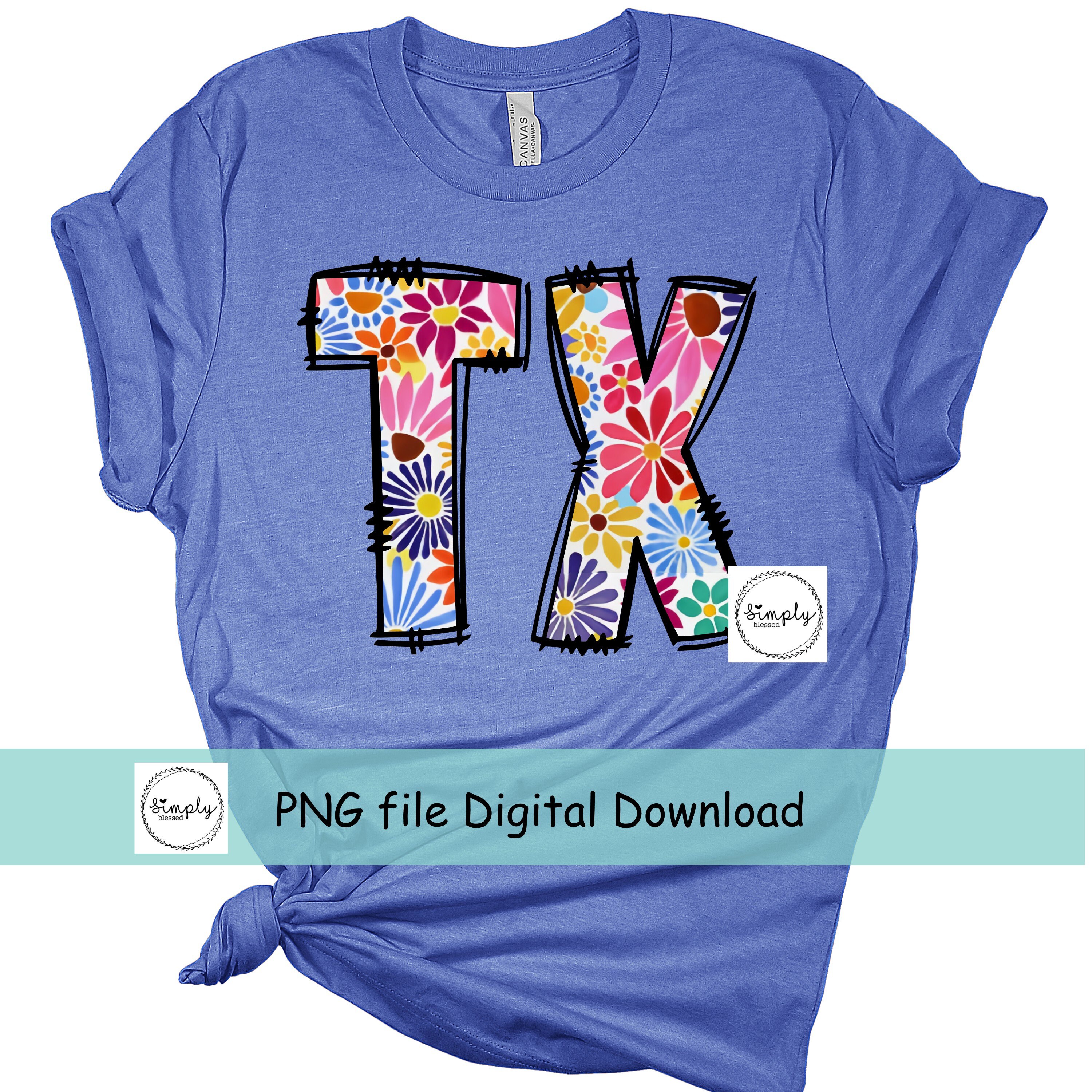 Texas Spring Graphics Texas PNG, Texas Floral Shirt Design, Trendy Spring Texas DTF File ...