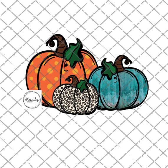 Leopard Pumpkin PNG Fall Clipart Pumpkin Sublimation Design Fall.