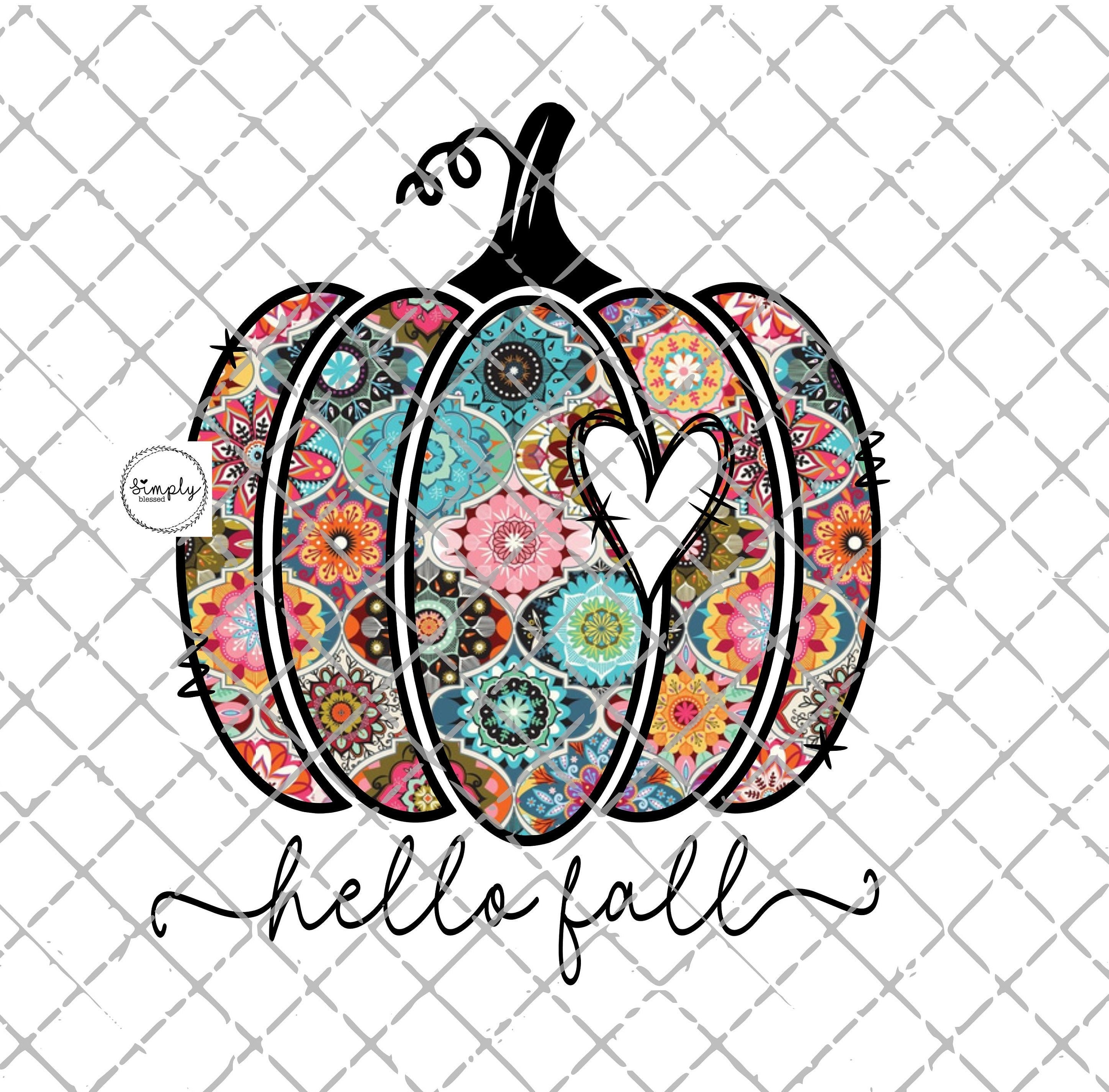 Pumpkin png, Hello Fall pumpkin boho sublimation design download, fall png, Love Fall PNG, Pumpkin png, Fall sublimate design, Fall shirt