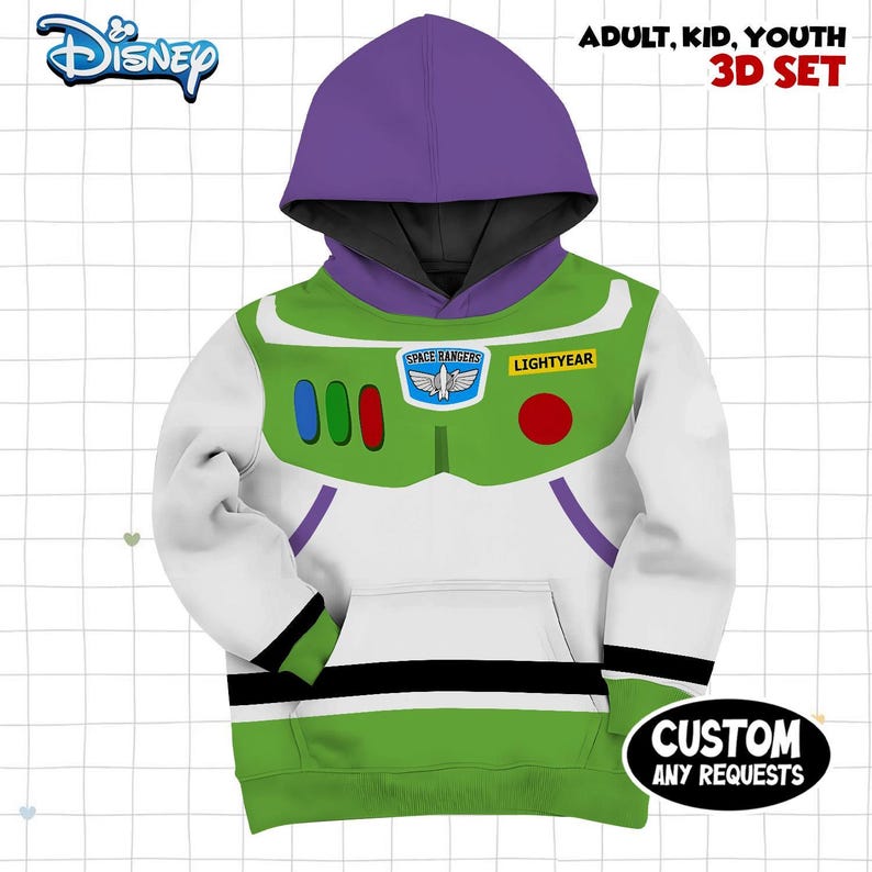 Buzz Lightyear Astronaut Halloween 3D Shirt, Halloween Costume For Kids, Space Toy Story Cosplay Costume Tee, You've Got A Friend In Me Tee image 5