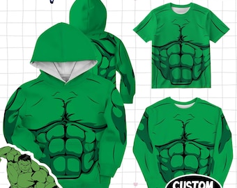 Hulk Costume Unisex Shirt, Halloween Costume For Family Group T Shirt, Hulk Superhero Halloween Cosplay, Superhero Men