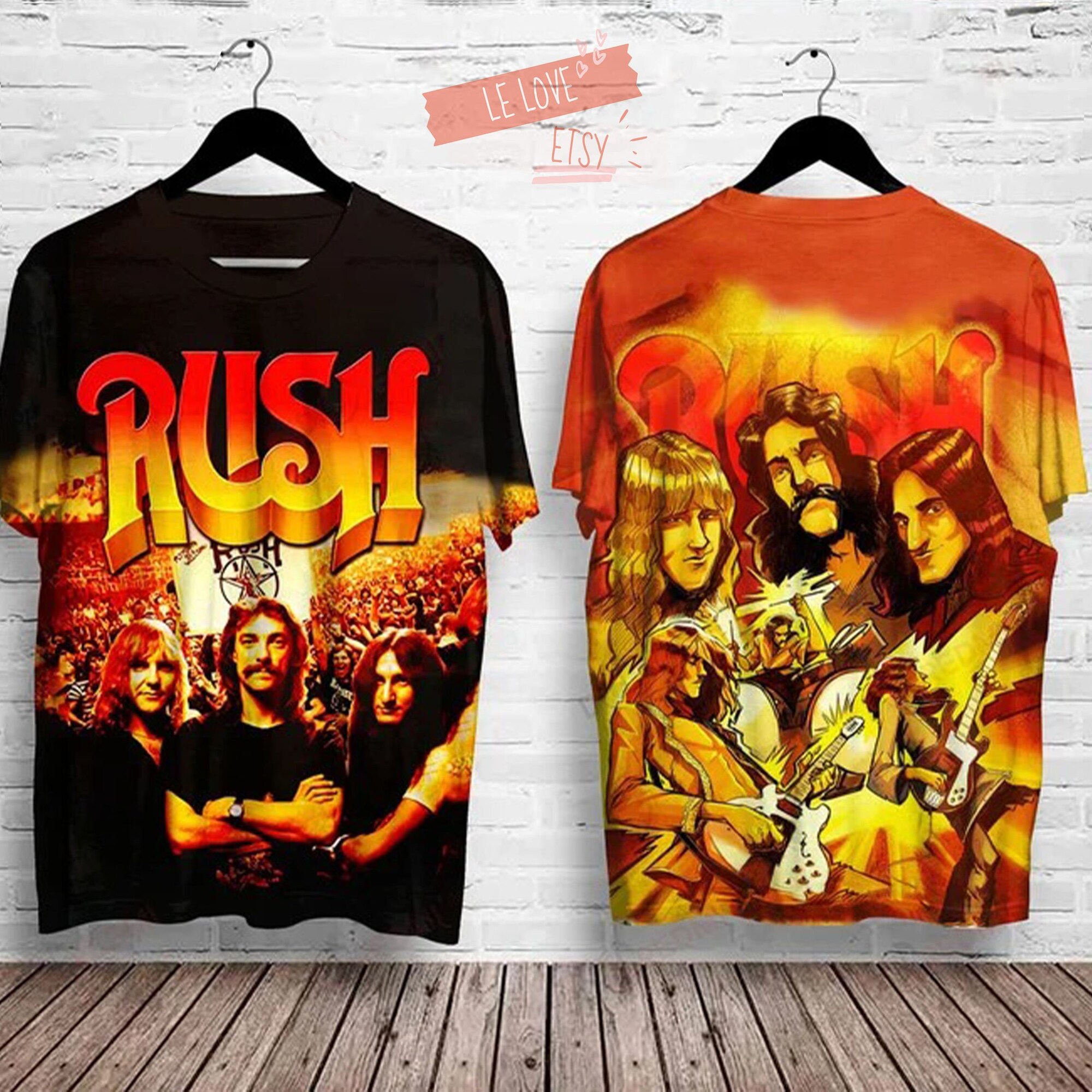 Discover Rush Shirt 3D, Rock Band Shirt 3D ,Music Lovers ,Vintage Shirt 3D, All Over Shirt, 3D Custom T-Shirt