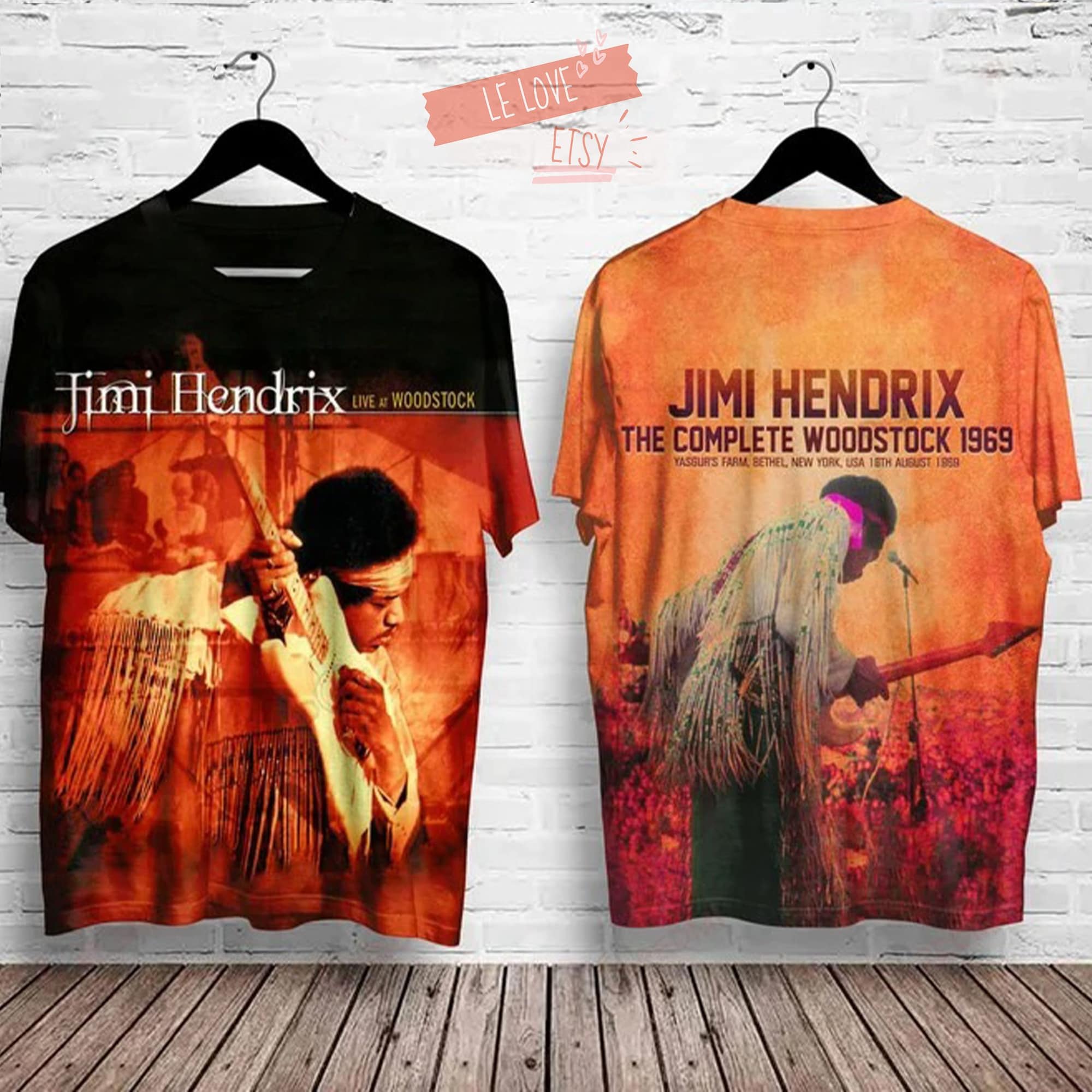 Jimi Hendrix Live At WoodStock Shirt 3D