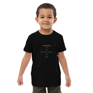 Back to school T-shirt for children made of organic cotton