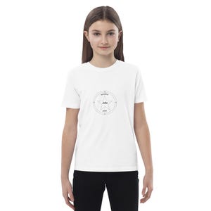 Back to school T-shirt for children made of organic cotton