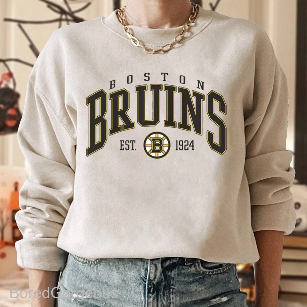 Boston Bruins Jersey Pullover Sweatshirt Youth Extra Large Majestic