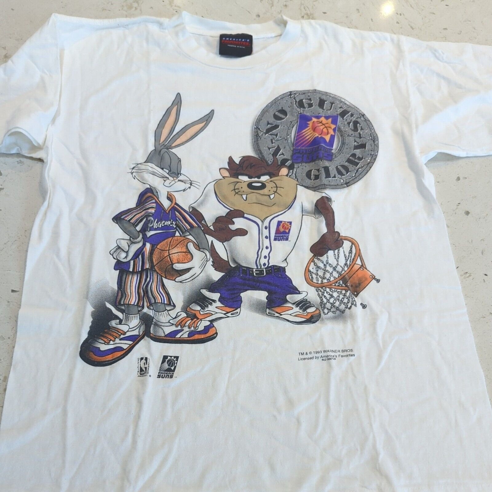 Phoenix Suns Logo 7 Shirt Men's XL Vtg NBA Licensed 1993 Finals Purple  T-Shirt