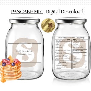 Printable Pancake Mix Recipe Labels: Craftologist Pantry Organization (PDF Download)