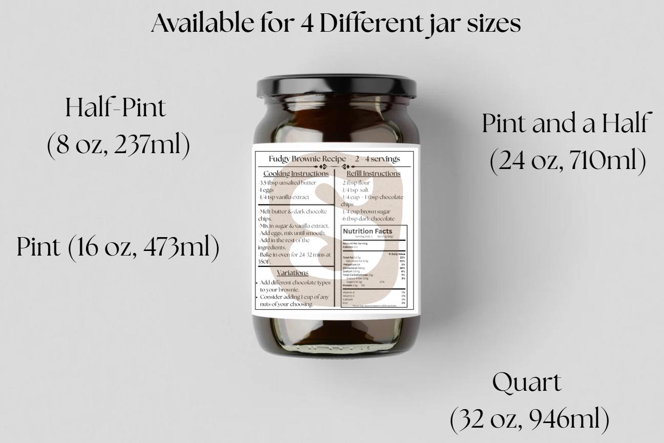 Printable Brownie Mix Recipe Labels: Craftologist Pantry Organization ...