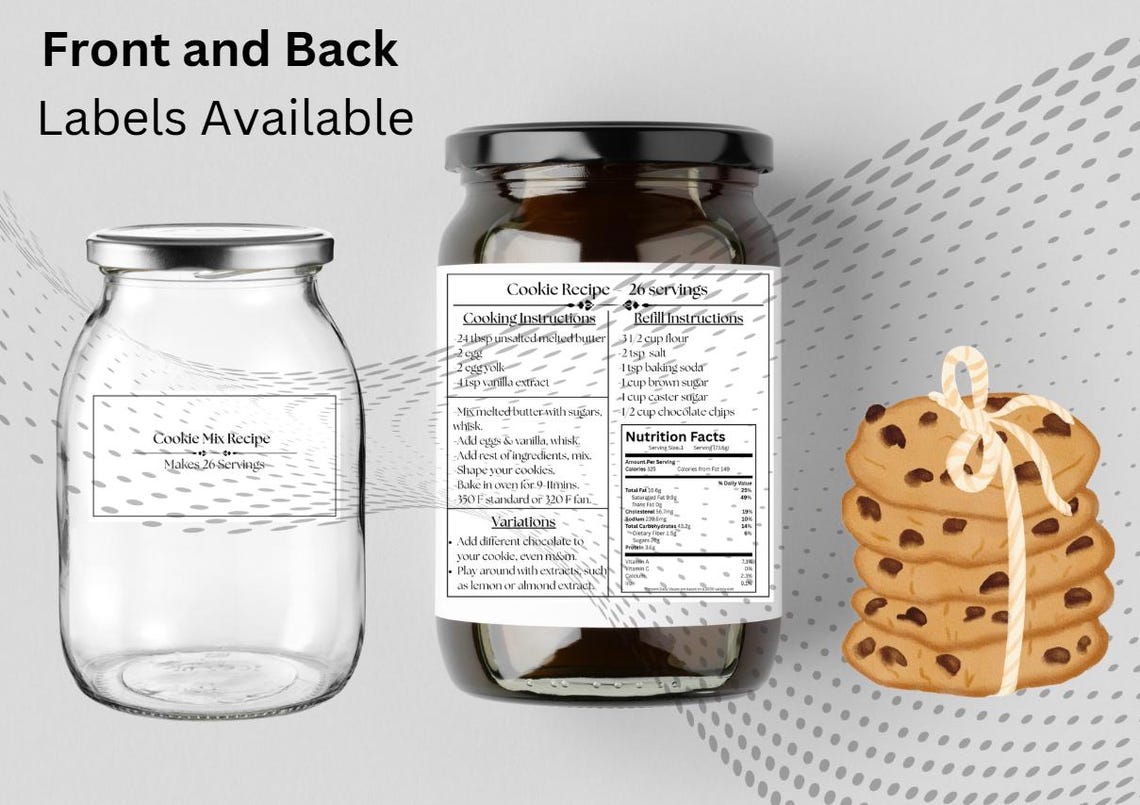 Printable Cookie Mix Recipe Labels: Craftologist Pantry Organization ...