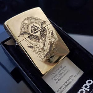 Zippo lighter with individual engraving Valhalla