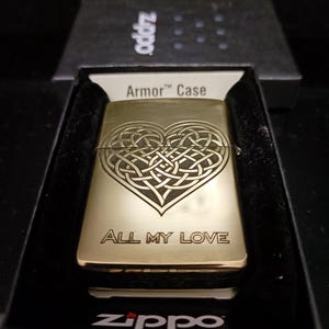 Zippo-aansteker met individuele gravure Celtic Heart