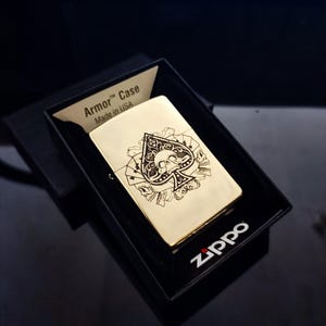 Zippo lighter with individual engraving Poker