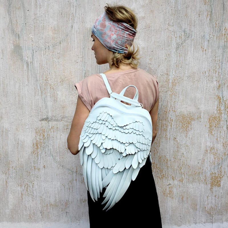 Angel Mini Backpack Angel Wings Backpack - Etsy
