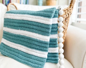 Two Color Blanket Crochet Pattern, Beginner-Friendly Crochet Blanket Pattern, Easy Blanket Crochet Pattern - Soothing Stripes Blanket