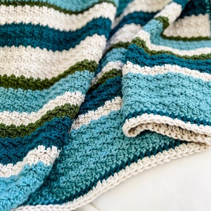 Modern Crochet Blanket Pattern, Quick and Easy Crochet Pattern, Easy Crochet Pattern, Easy Crochet Blanket Beginners, Crochet Tutorial image 3