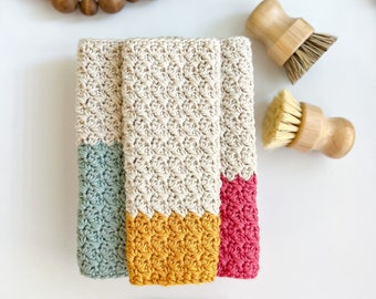 Easy Crochet Dishcloth Pattern, Simple Crochet Dishcloth, Daisy Cottage Designs Dishcloth, Washcloth, Kitchen Crochet,