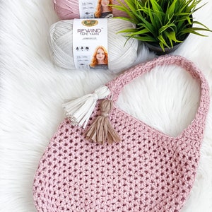 Market Tote Crochet Pattern, Crochet Tote Bag Pattern, Daisy Cottage Designs Tote Bag Pattern, Crochet Bag Pattern, Crochet Purse Pattern image 1