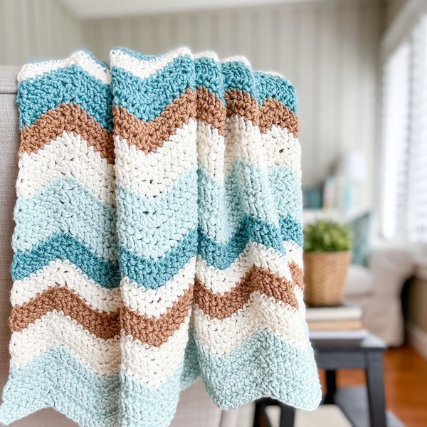 Zig Zag Crochet Blanket Pattern, Chevron Crochet Blanket Patter, Daisy Cottage Designs Crochet Pattern, Blanket Crochet Pattern
