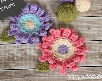 Large Flower Crochet Pattern, Easy Crochet Pattern, Instant Download Crochet Pattern, Daisy Crochet Pattern