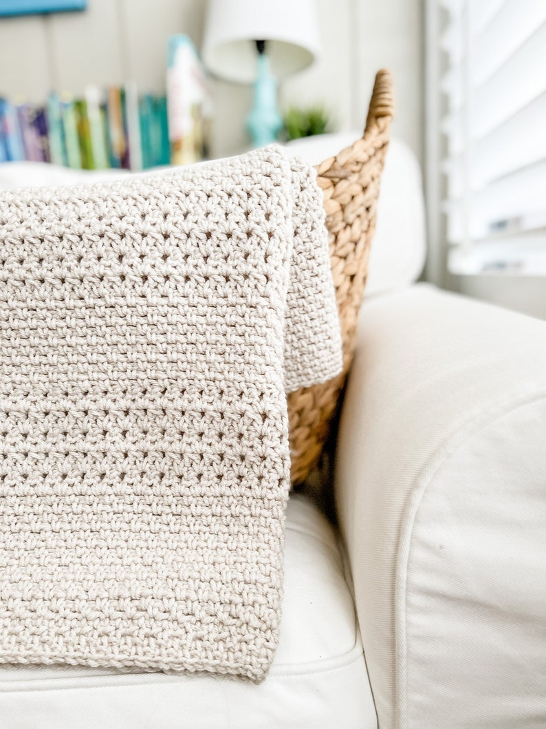 Crochet Throw Blanket Pattern, Baby Blanket Crochet Pattern, Simple Pattern for Crochet Blanket, Cobblestone Pathways Blanket Pattern image 1
