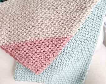 2020014 Corner Dip Color Block Crochet Throw Blanket — Midknits