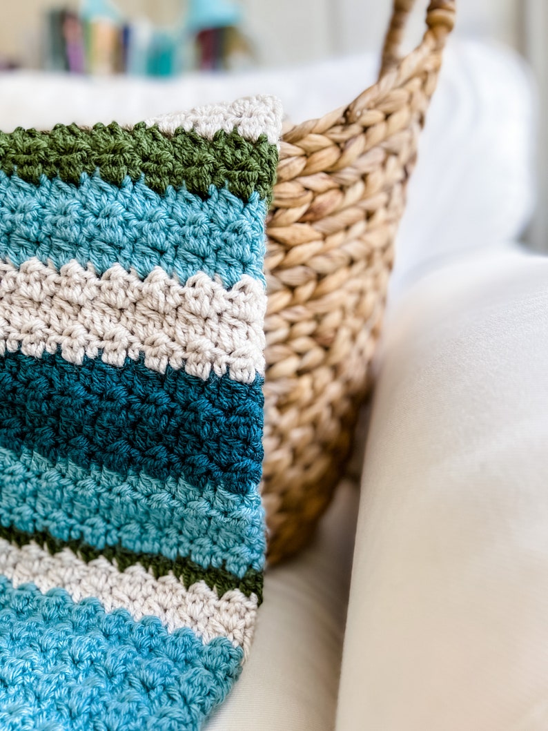Modern Crochet Blanket Pattern, Quick and Easy Crochet Pattern, Easy Crochet Pattern, Easy Crochet Blanket Beginners, Crochet Tutorial image 10