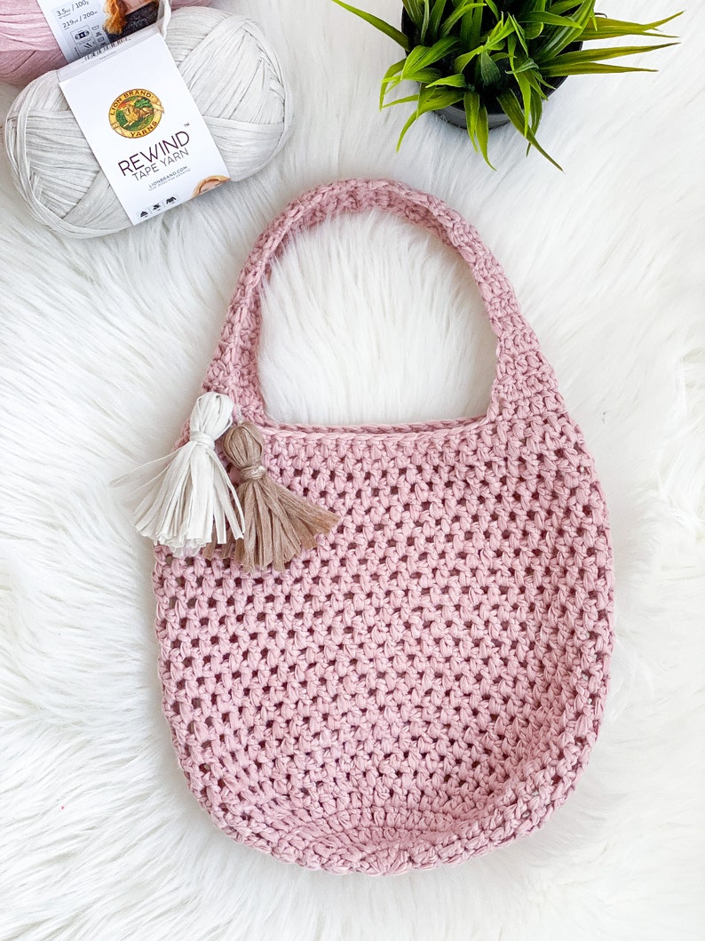 Market Tote Crochet Pattern Crochet Tote Bag Pattern Daisy Etsy