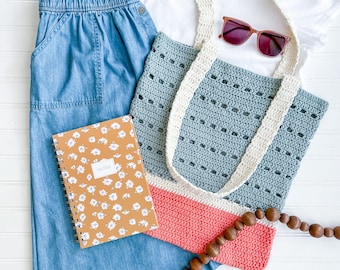 Crochet Tote Bag Pattern, Market Bag Crochet Pattern, Purse, Easy Crochet Pattern, Beginner-Friendly, Cotton Bag, Easy Bag, Beach Bag