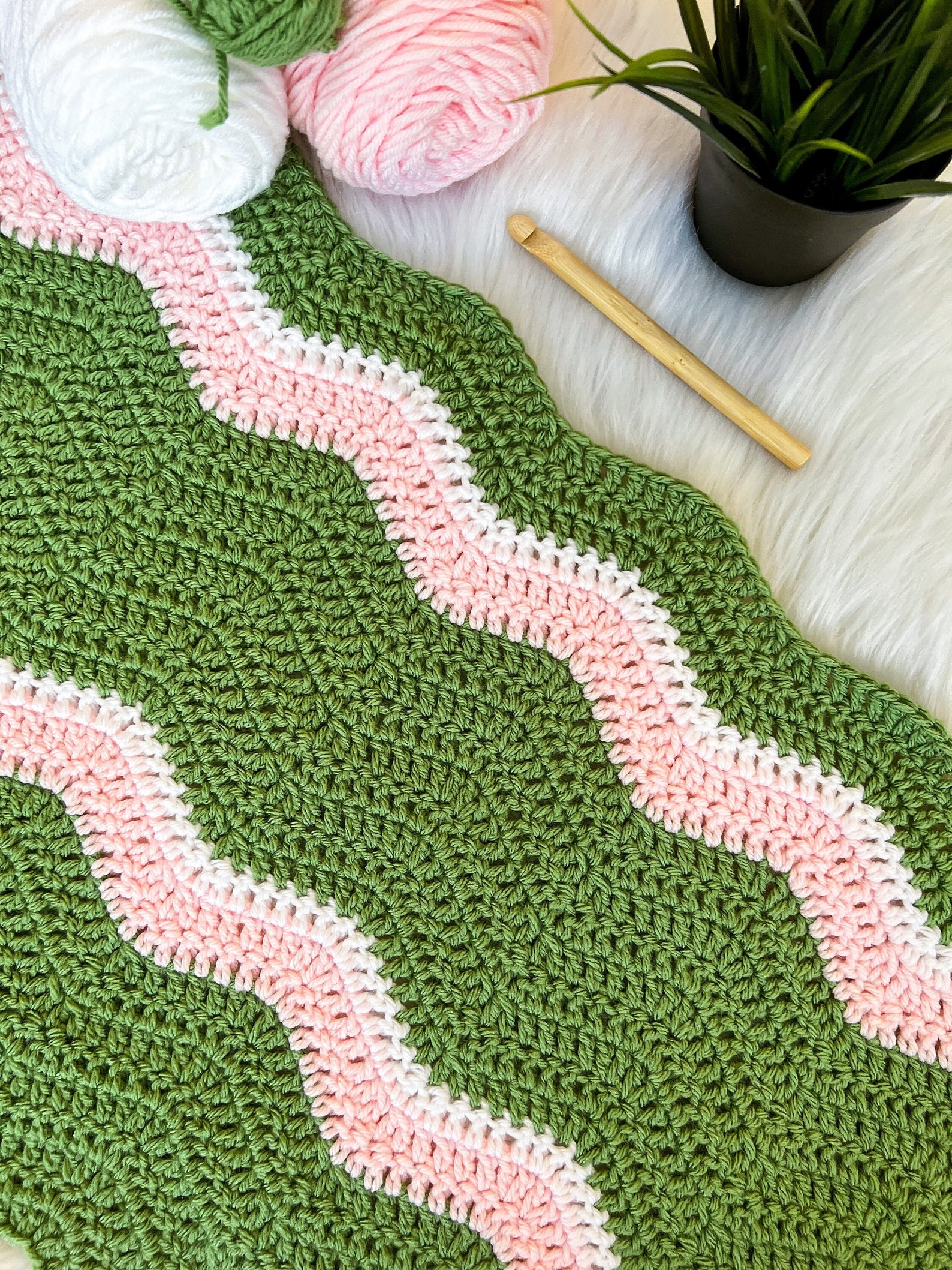 Quick and Easy Crochet Blanket Crochet Blanket Tutorial Etsy