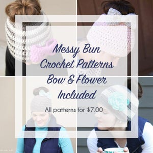 Messy Bun Häkelmütze Muster, Pferdeschwanz Hut Häkelanleitung, Häkelanleitung für Beanie