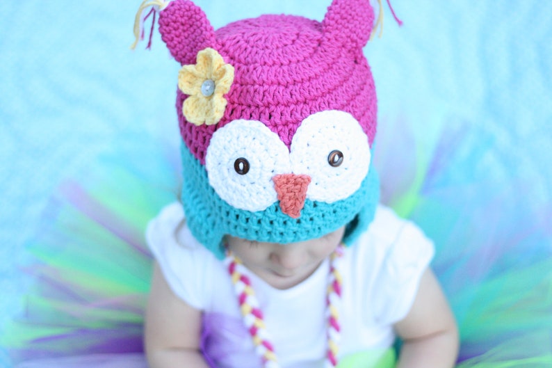 Owl Hat Pattern, Crochet Owl Hat Pattern, Crochet Pattern Permission to Sell image 4