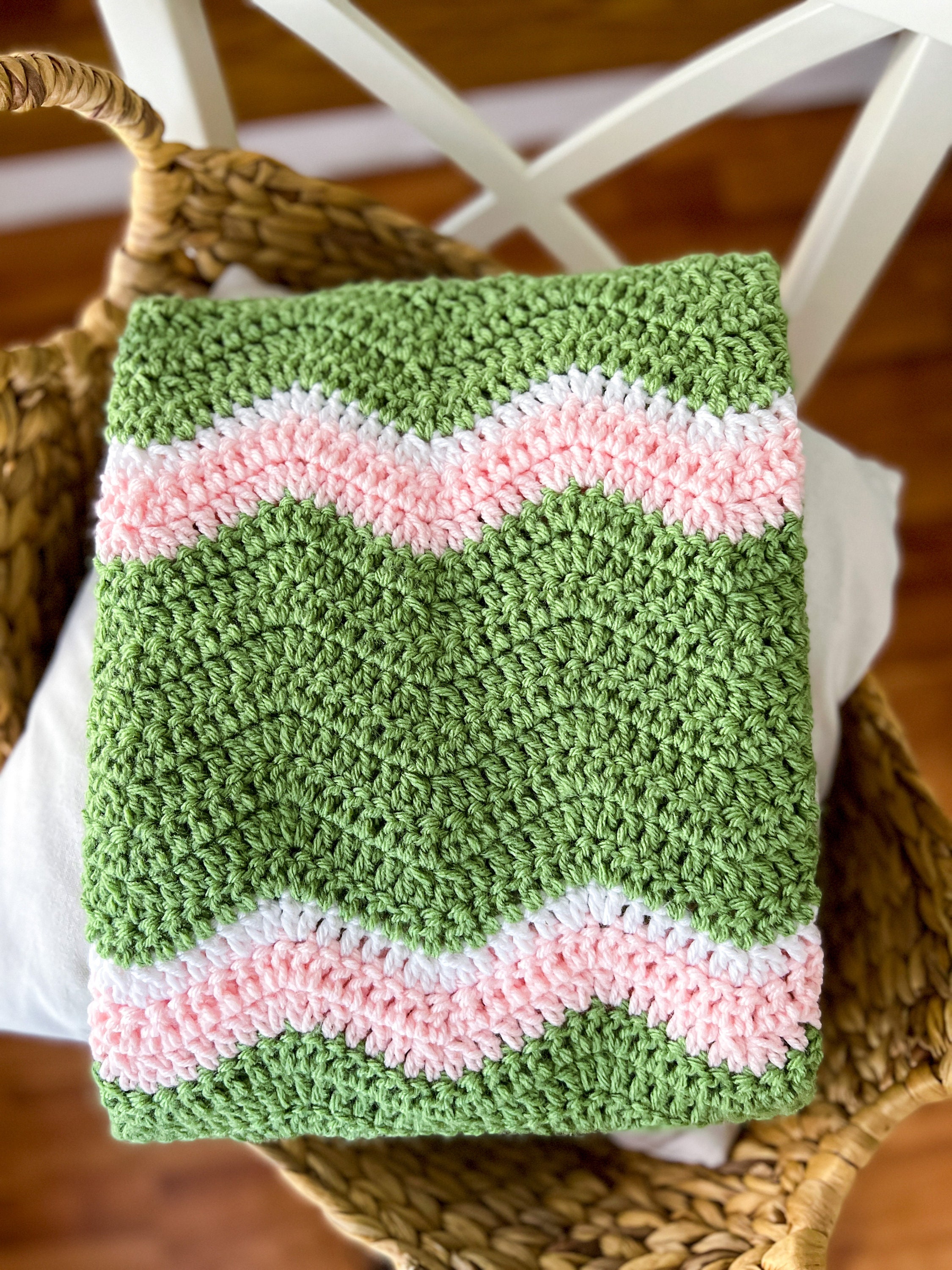 Quick and Easy Crochet Blanket Crochet Blanket Tutorial Etsy