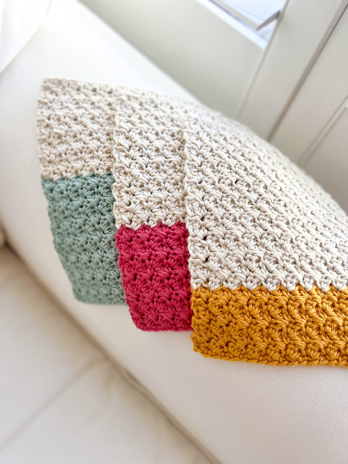 Easy Crochet Dishcloth Pattern Simple Crochet Dishcloth Etsy