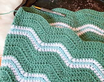 Quick and Easy Crochet Blanket, Crochet Blanket Tutorial , Daisy Cottage Designs, Easy Crochet Patterns, Ripple Crochet Pattern