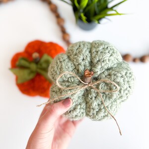 Farmhouse Pumpkin Crochet Pattern, Easy, Quick, Fall Pattern, Crochet Pumpkin Pattern image 3