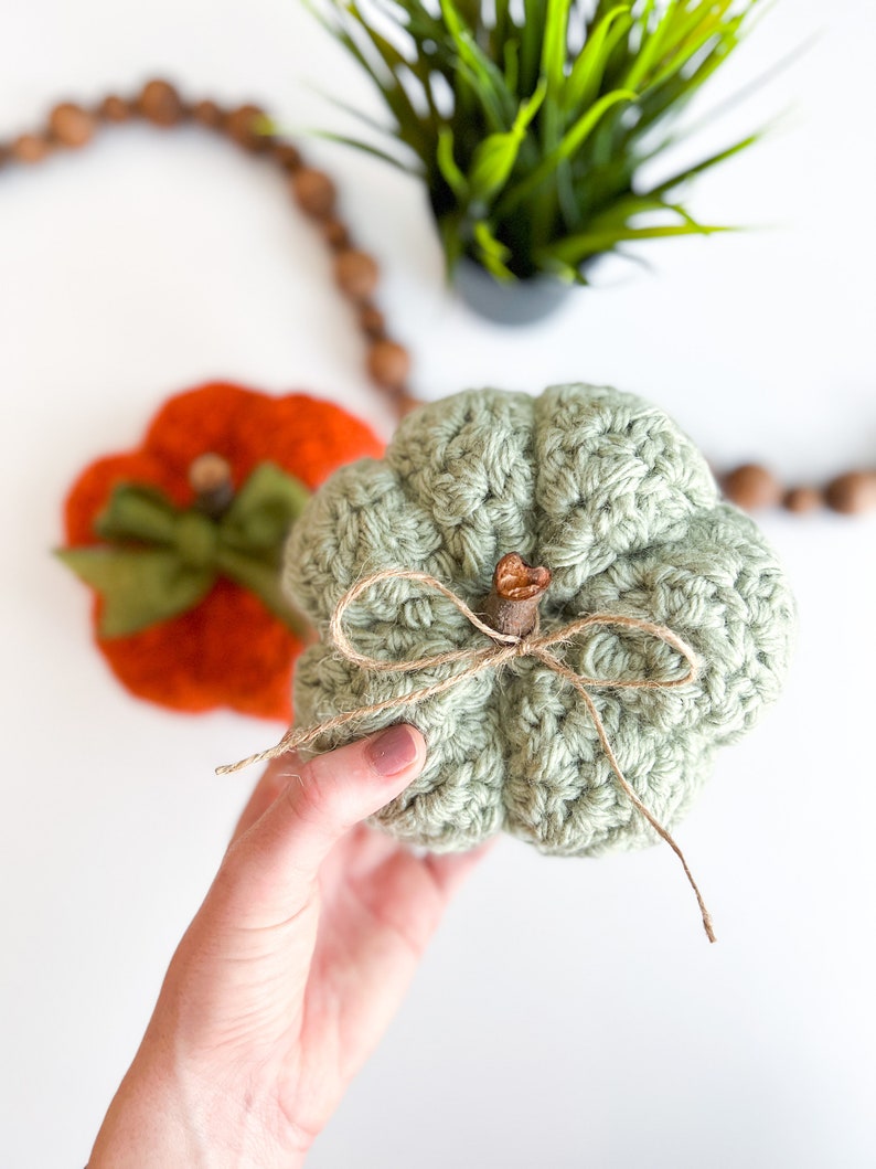 Farmhouse Pumpkin Crochet Pattern, Easy, Quick, Fall Pattern, Crochet Pumpkin Pattern image 3