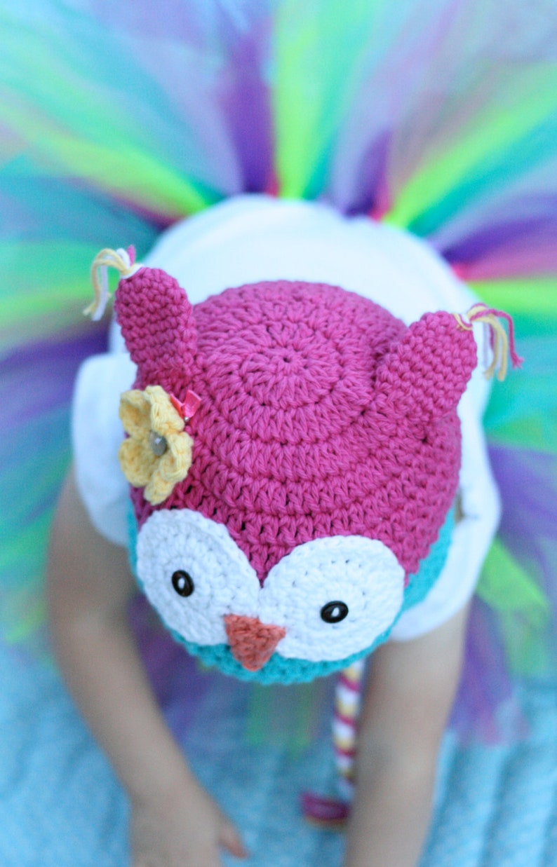 Owl Hat Pattern, Crochet Owl Hat Pattern, Crochet Pattern Permission to Sell image 5