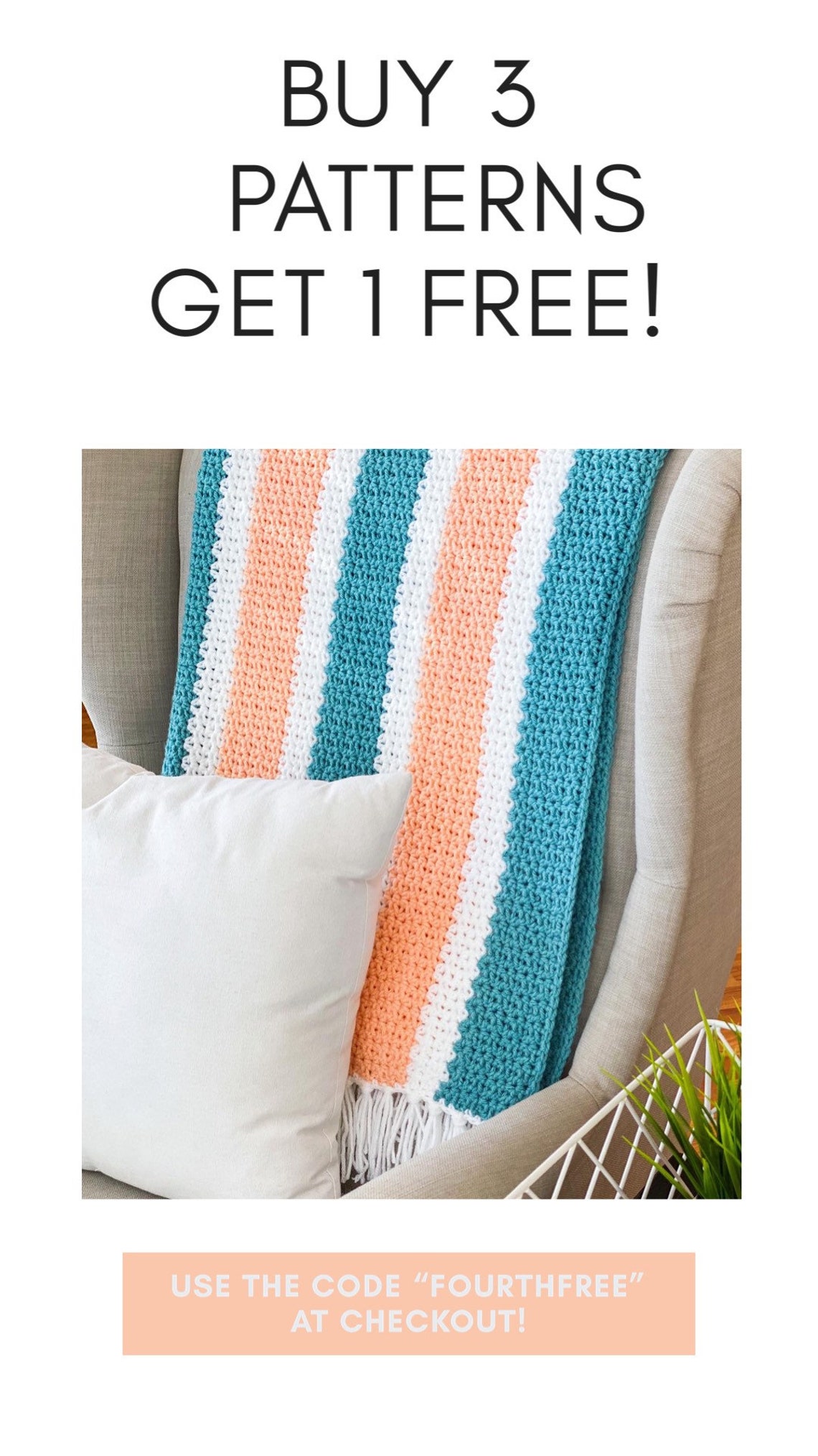 Daisy Cottage Designs Ripple Baby Blanket Crochet Pattern | Etsy