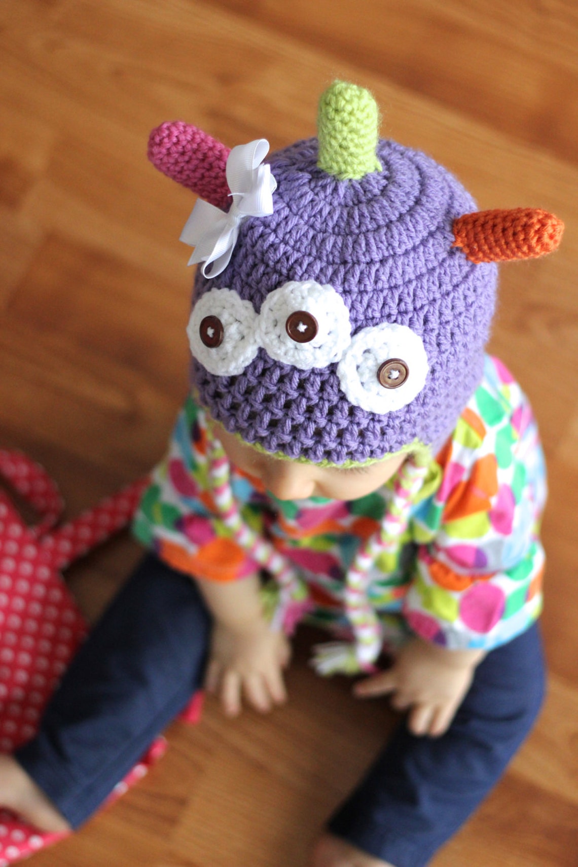 Kids Monster Hat Crochet Pattern Girls Monster Hat Crochet Etsy