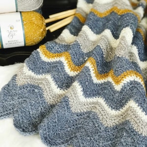 Crochet Pattern, Crocheting, Chevron Crochet Blanket Pattern, Modern Crochet Blanket Pattern, Daisy Cottage Designs Crochet Patterns